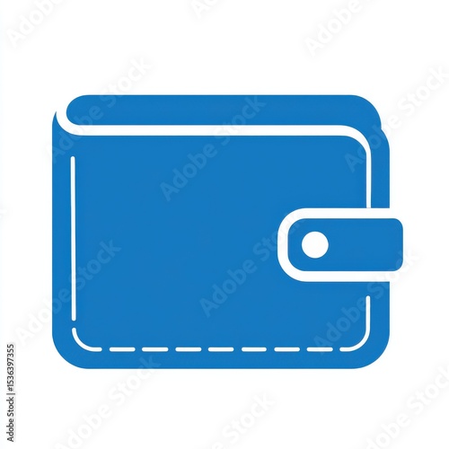 Free Download Simple Blue Wallet Illustration Minimalist Design - GFXLoad