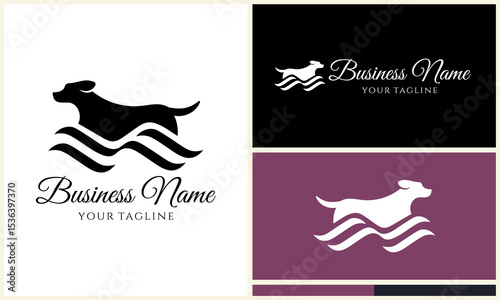 Dog Logo Waves.