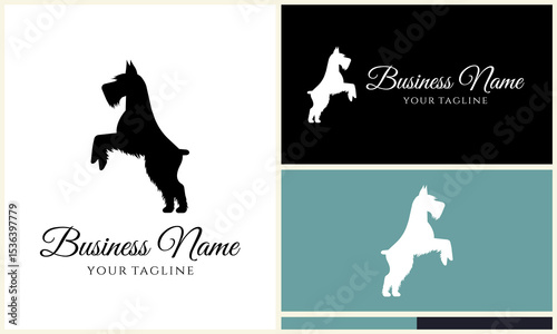 Dog Silhouette Logo Design. (1)