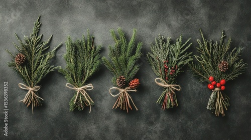Festive arrangements of greenery