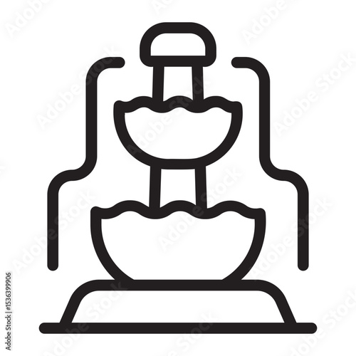 fountain line icon