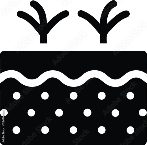 Grass and soil layer icon