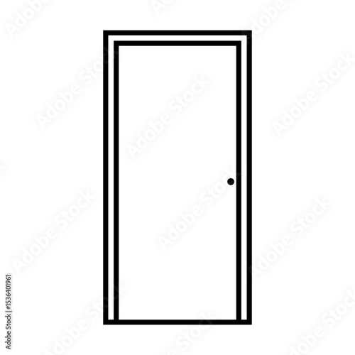 Door vector icon. entry illustration sign. room symbol. exit logo.