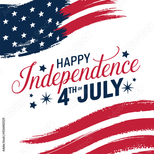 Happy American 4th of July Independence Day Typography t shirt design, United States July holiday celebration. Vector illustration.