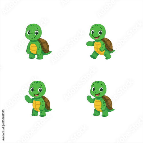 Set of funny cartoon monster characters in a colorful vector illustration for kids