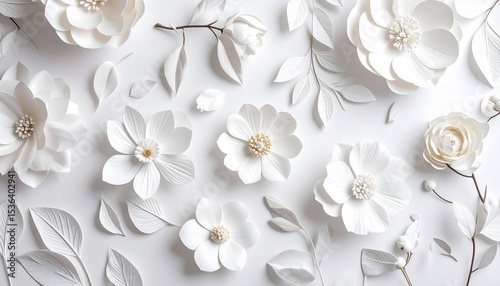 white flower background