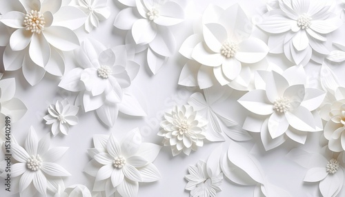 white flowers on a white background