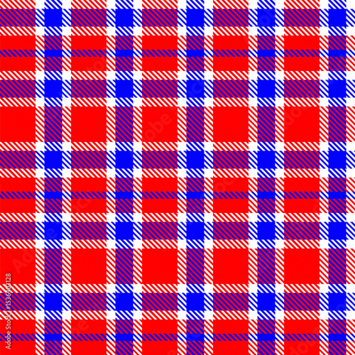Gingham pattern background. Retro tablecloth texture. Abstract color full of Scott pattern. Pastel gingham seamless background for print on fabric. Vector art