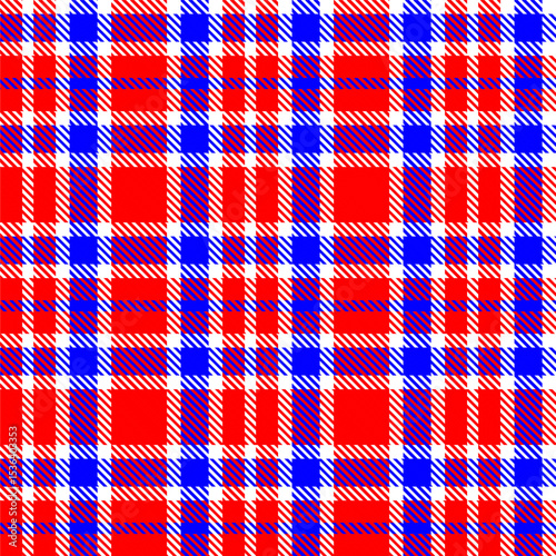 Gingham pattern background. Retro tablecloth texture. Abstract color full of Scott pattern. Pastel gingham seamless background for print on fabric. Vector art