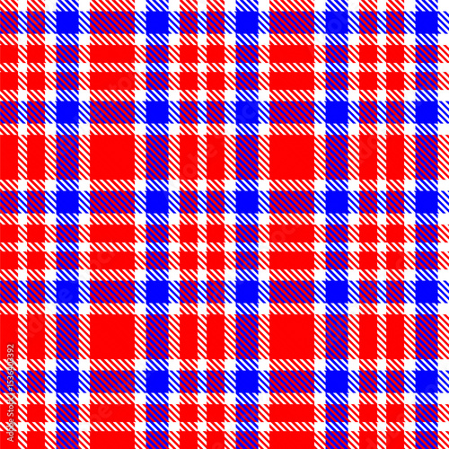 Gingham pattern background. Retro tablecloth texture. Abstract color full of Scott pattern. Pastel gingham seamless background for print on fabric. Vector art