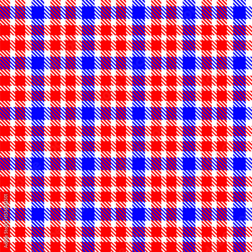 Gingham pattern background. Retro tablecloth texture. Abstract color full of Scott pattern. Pastel gingham seamless background for print on fabric. Vector art
