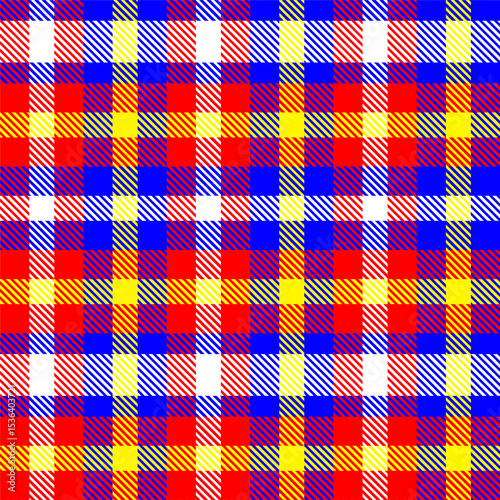 Gingham pattern background. Retro tablecloth texture. Abstract color full of Scott pattern. Pastel gingham seamless background for print on fabric. Vector art