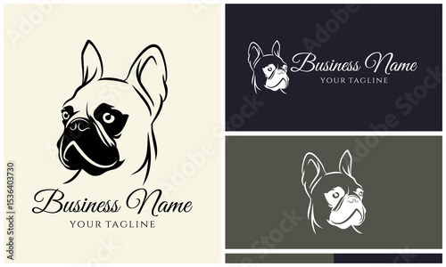 French Bulldog Logo Design Templates.