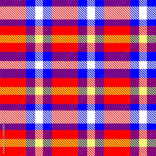 Gingham pattern background. Retro tablecloth texture. Abstract color full of Scott pattern. Pastel gingham seamless background for print on fabric. Vector art