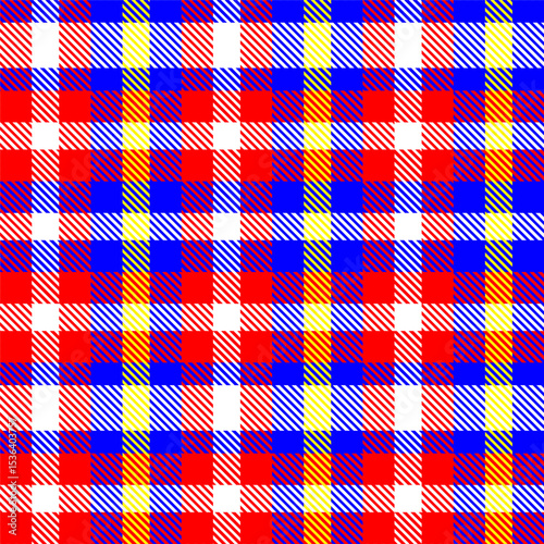 Gingham pattern background. Retro tablecloth texture. Abstract color full of Scott pattern. Pastel gingham seamless background for print on fabric. Vector art