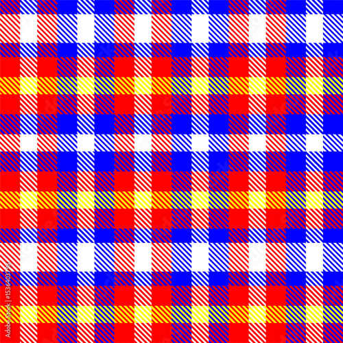 Gingham pattern background. Retro tablecloth texture. Abstract color full of Scott pattern. Pastel gingham seamless background for print on fabric. Vector art