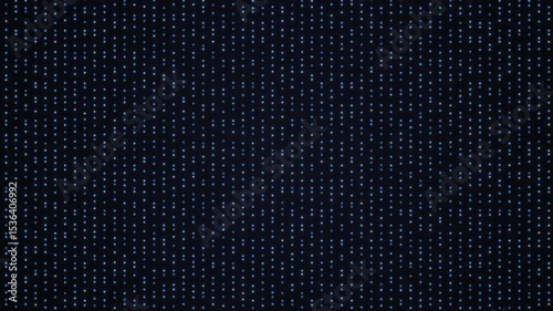 Elegant Vertical Flow of Blue Digital Sequins with Random Flickering and Metallic Grid Reflections in Symmetrical Wavy Motion