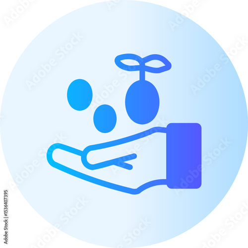 sowing seeds gradient icon
