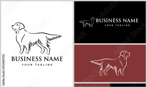 Golden Retriever Logo Design Variations.