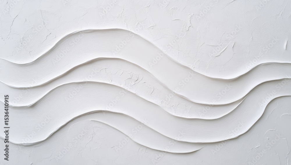 Fototapeta premium Abstract textured white surface with flowing lines