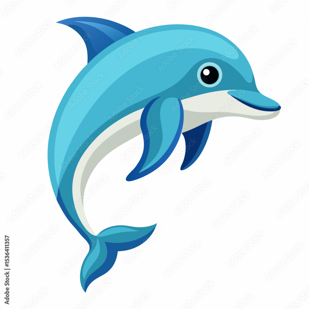 Fototapeta premium dolphin isolated on white