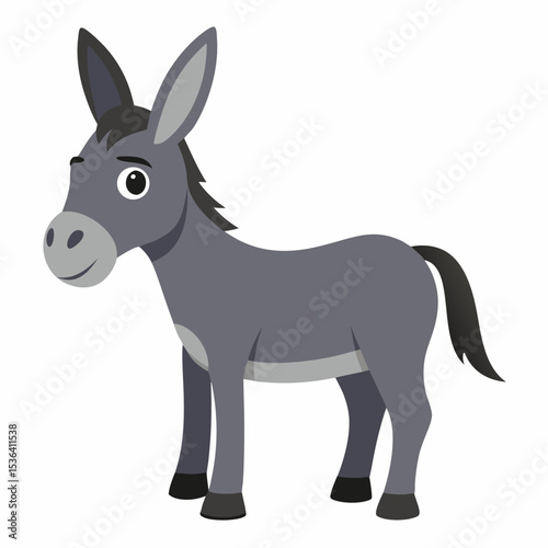donkey cartoon isolated on white