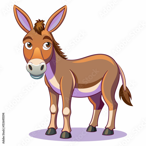 animal, cartoon, dog, vector, illustration, mammal, horse, donkey, farm, pet, isolated, deer, brown, animals, tail, drawing, wild, nature, cute, art, funny, comic, baby, smile, domestic