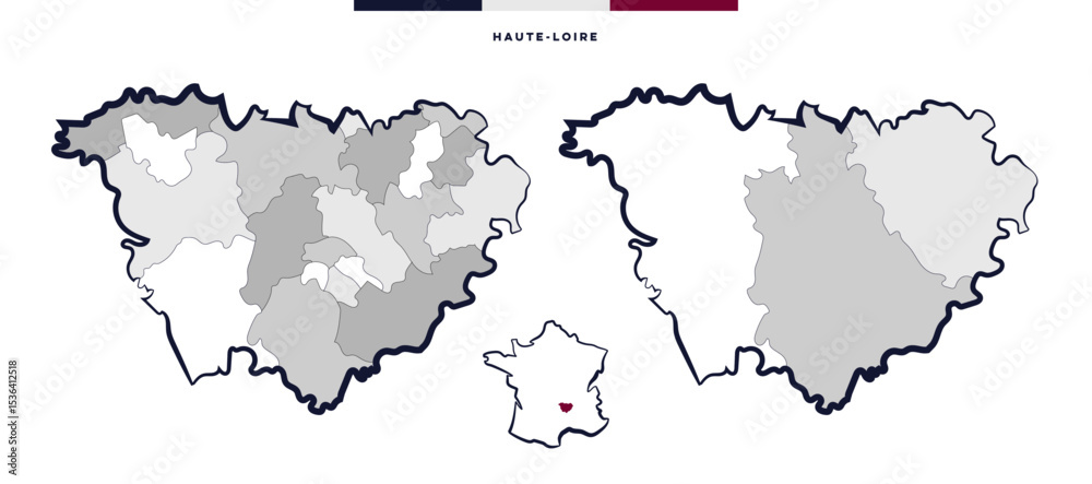 Obraz premium Département de la Haute-Loire - Auvergne-Rhône-Alpes (France) 