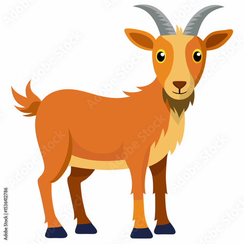vector illustration of a goat