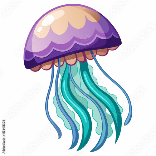 jellyfish on black background