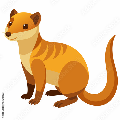 vector illustration of cartoon kangaroo