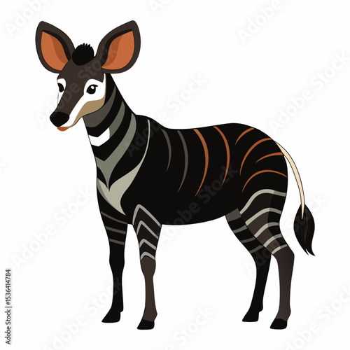 zebra isolated on white
