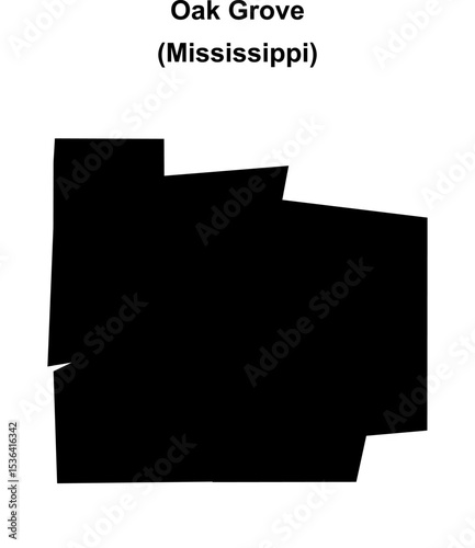 Oak Grove (Mississippi) blank outline map