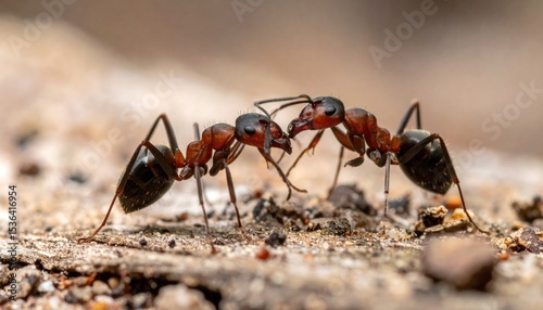 Group of ants on the ground