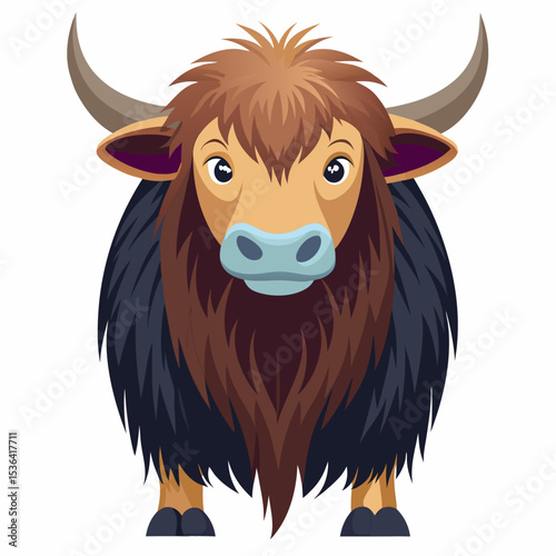 vector illustration of a bull