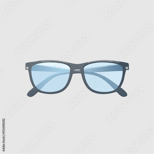 Sleek, dark-framed glasses with light blue lenses, displayed against a neutral background.
