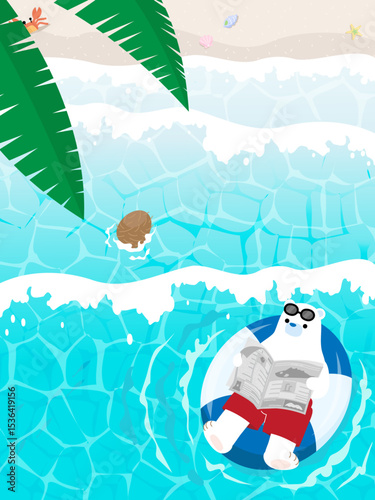 シロクマの夏休み ロゴなし / Polar Bear's Summer Vacation	
