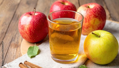 Glass of apple juice