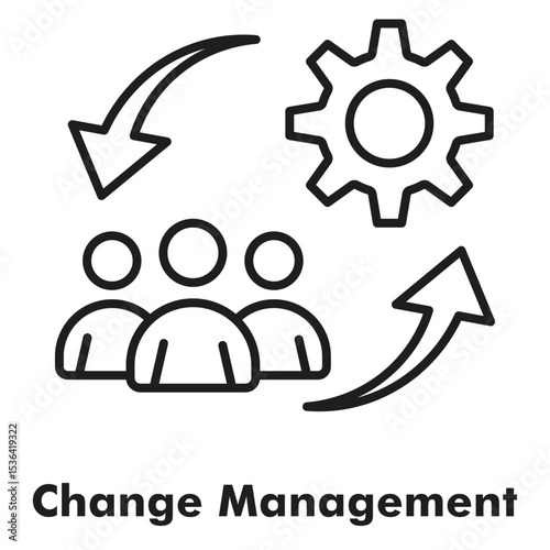 Change Management Outline Icon