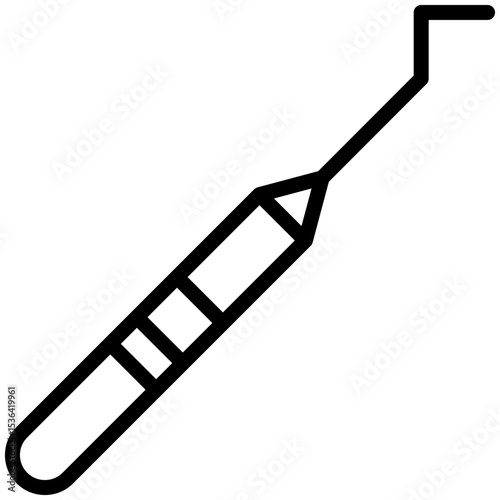 Dental probe icon for dental, website, application, printing, document, poster design, etc