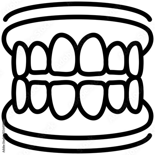 Dentures icon for dental, website, application, printing, document, poster design, etc