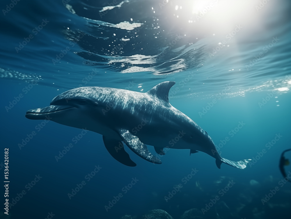 Fototapeta premium dolphin in the water