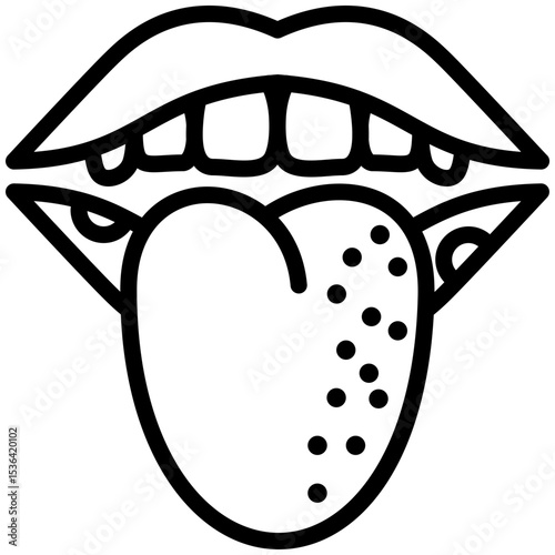 Ulcer icon for dental, website, application, printing, document, poster design, etc