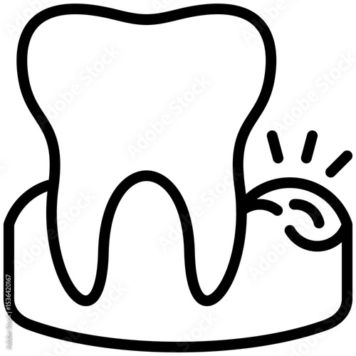 Gingivitis icon for dental, website, application, printing, document, poster design, etc