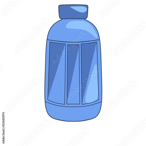 blue water bottle