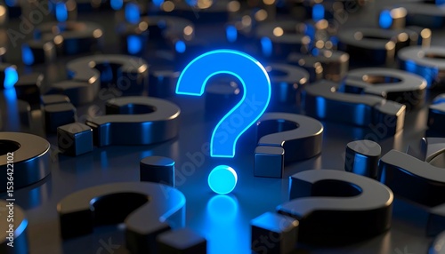 Glowing question mark