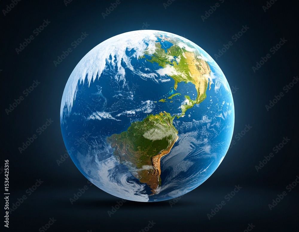 Fototapeta premium earth partially frozen and partially desert