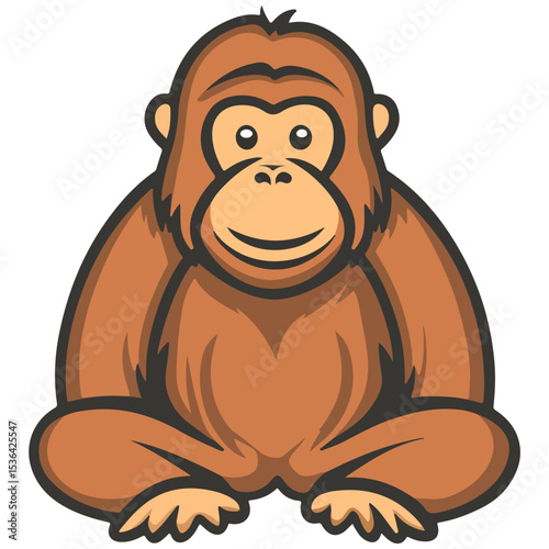 orangutan, animal, vector, transparent background, creature, pongo, zoo, jungle, nature, cute, wildlife, isolated, mammal