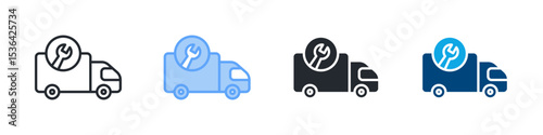 Support Service Icon Set Multiple Style. Design In Outline, Blue, Glyph, Dualtone