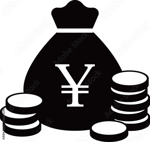 円記号と資産　モノトーン